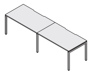 Двойная группа столов с вырезами RP-1.2(x2)+F-35